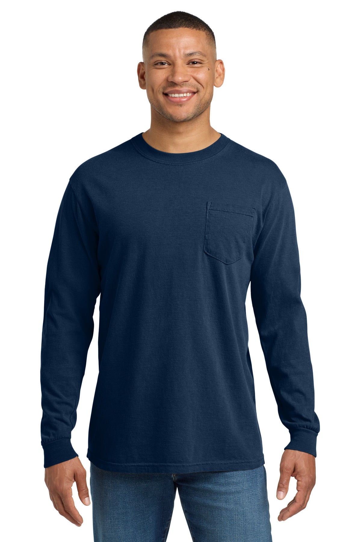 COMFORT COLORS  ®  Heavyweight Ring Spun Long Sleeve Pocket Tee. 4410
