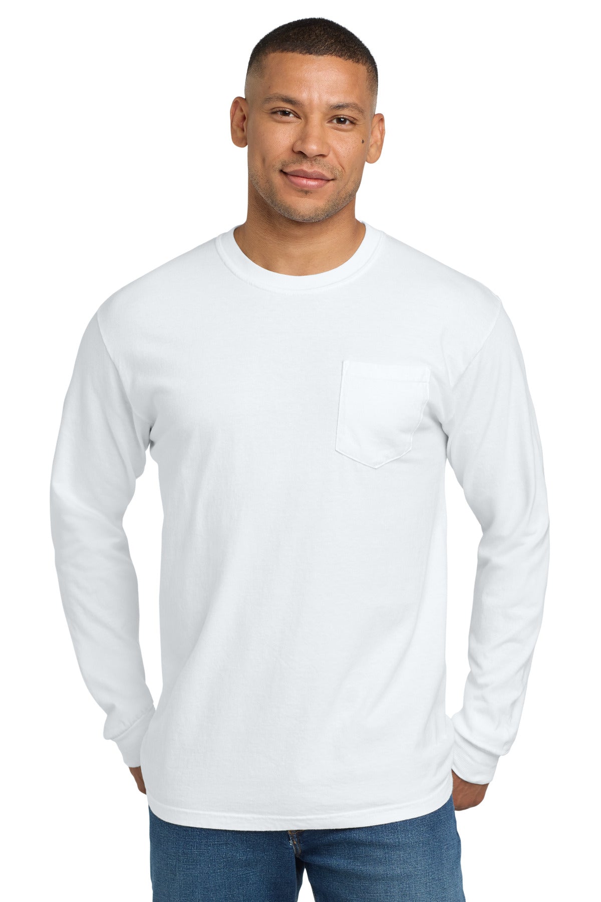 COMFORT COLORS  ®  Heavyweight Ring Spun Long Sleeve Pocket Tee. 4410