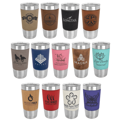 Laserable Leatherette Insulated Tumblers & Travel Mugs