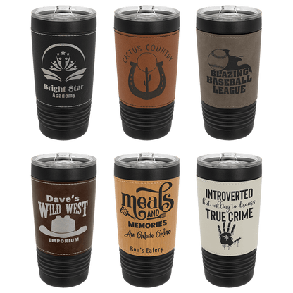 Laserable Leatherette Insulated Tumblers & Travel Mugs