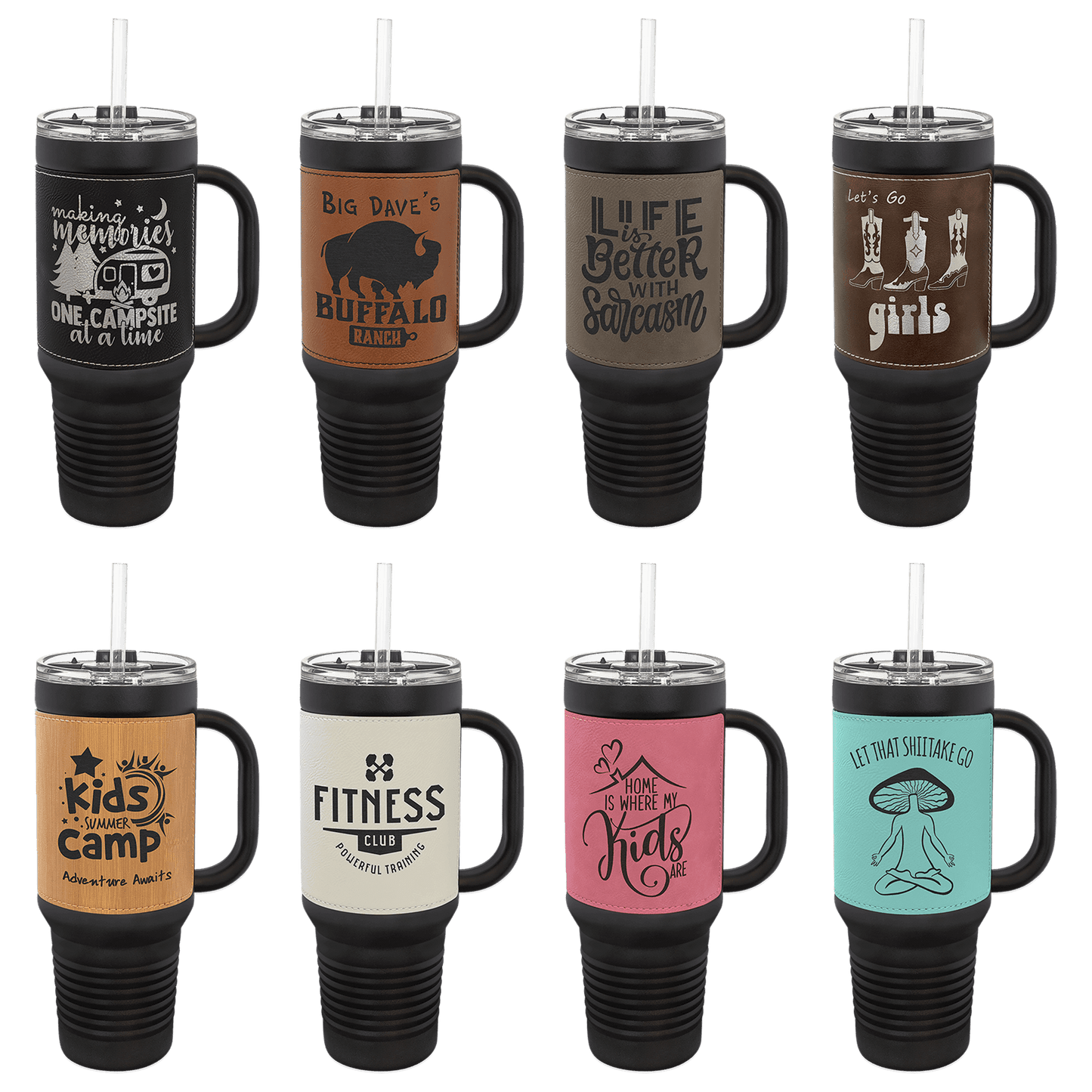 Laserable Leatherette Insulated Tumblers & Travel Mugs