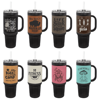Laserable Leatherette Insulated Tumblers & Travel Mugs