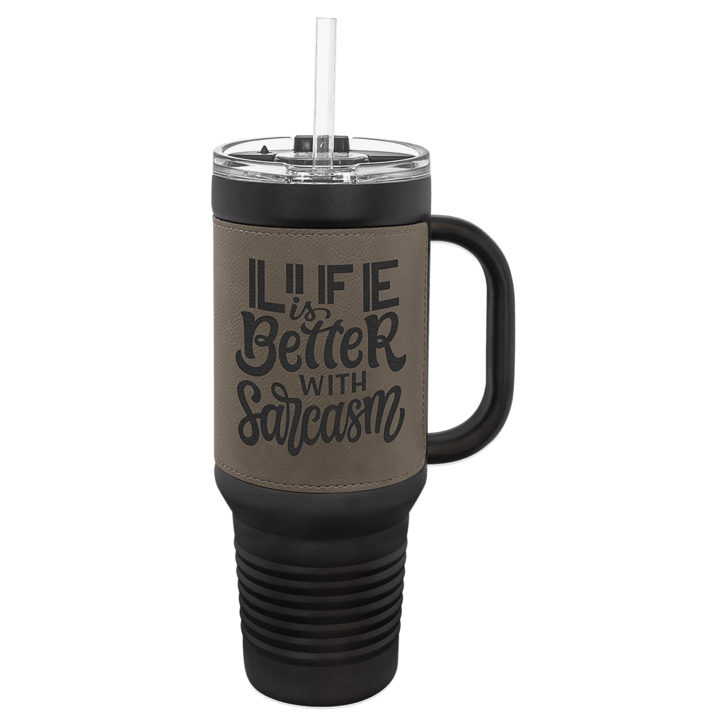 Laserable Leatherette Insulated Tumblers & Travel Mugs