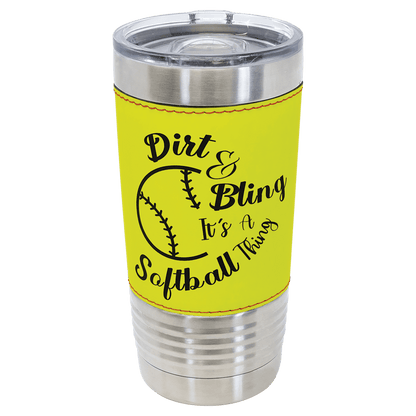 Laserable Leatherette Insulated Tumblers & Travel Mugs