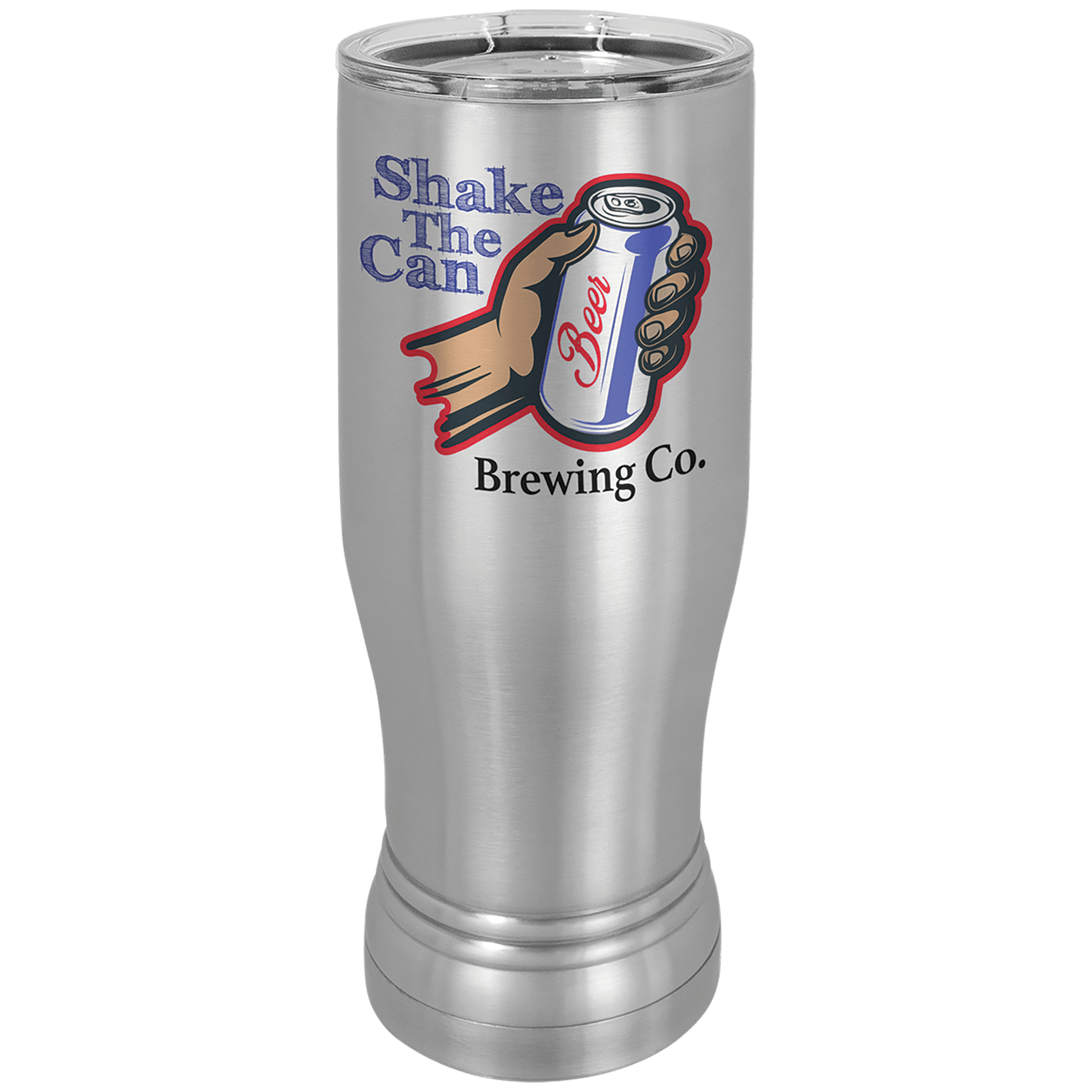 Sublimatable Pilsner Tumbler with Clear Lid