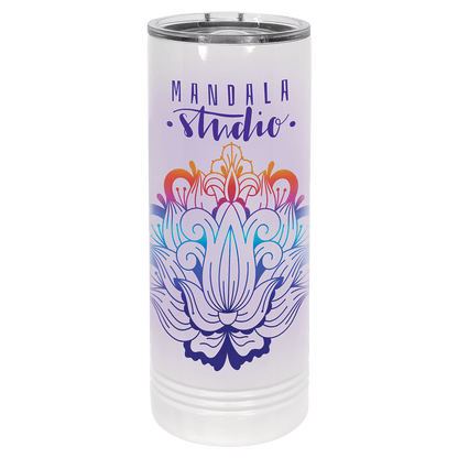 Sublimatable Polar Camel Skinny Tumbler with Slider Lid