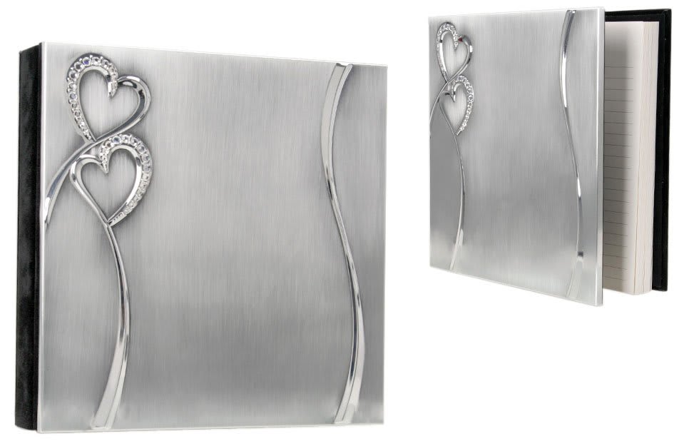 2-Tone Silver Hearts Wedding Accessory Collection