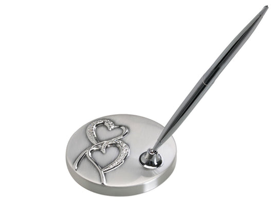 2-Tone Silver Hearts Wedding Accessory Collection